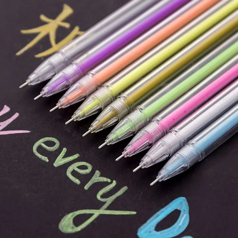 

9 Color Pastel Highlighters Marker Fine Writing Liner for Coloring Book Album Student Painting Stationery Office School Supplies