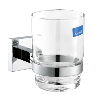 

Free Shipping Tumbler cup Holder copper base with Chrome finish+Glass Cup CB001F-1