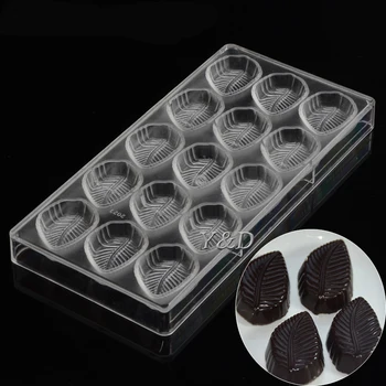 

Leaf Leaves Shaped Hard Plastic 3D Clear PC Polycarbonate Chocolate Mould PC Jelly pudding Mold