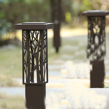 

Modern Hollow Shade LED Garden Lawn Light Waterproof Landscape Lighting Aluminum Garden Light Post Lighting Fitting For The Yard