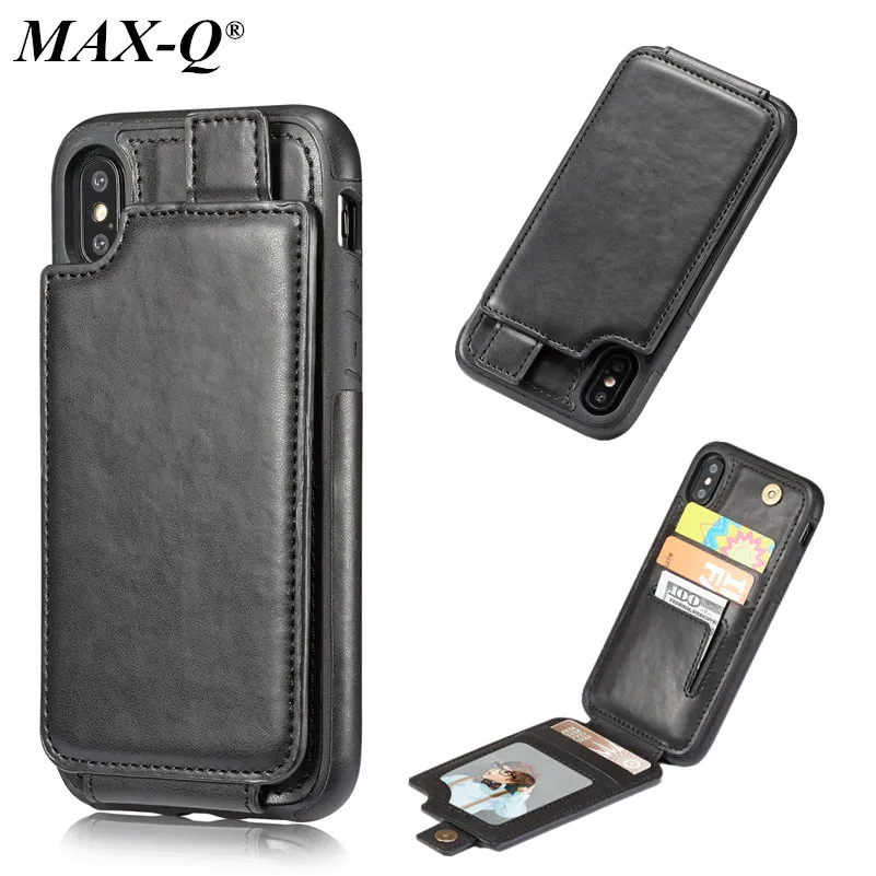 

Phone Case For iPhone X Cover PU Leather Luxury Wallet Card Slots Back Capa For iPhone XS 8 Cases Fundas for iPhone 6/7/6S plus