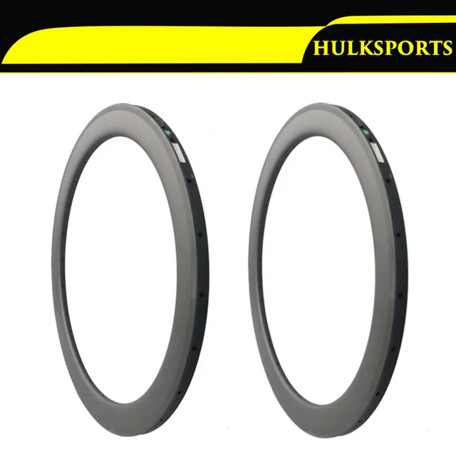 Cheap 1 pcs Carbon Rims, Carbon Road Bike Wheel Rim Tubular Rims 60mm, 25mm Width U Aro Carbono 700c for sale HK-WR-60T-W25-T