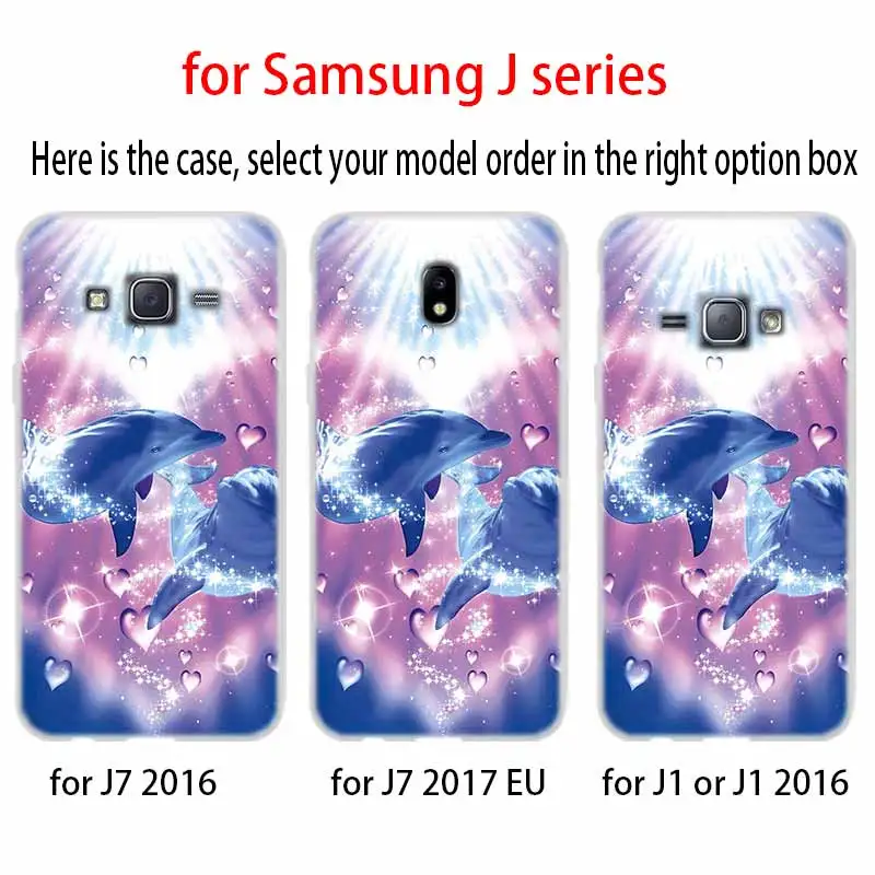Чехол с изображением дельфина силиконовый чехол из ТПУ для Samsung Galaxy J6 J8 J3 J5 J7 J4 J2 J1