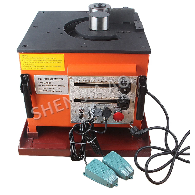 

1PC 110/220V 2700W Hydraulic Tools RB-25 Portable Electric Rebar Bending Machine 6-25 Bending Machine Factory Direct