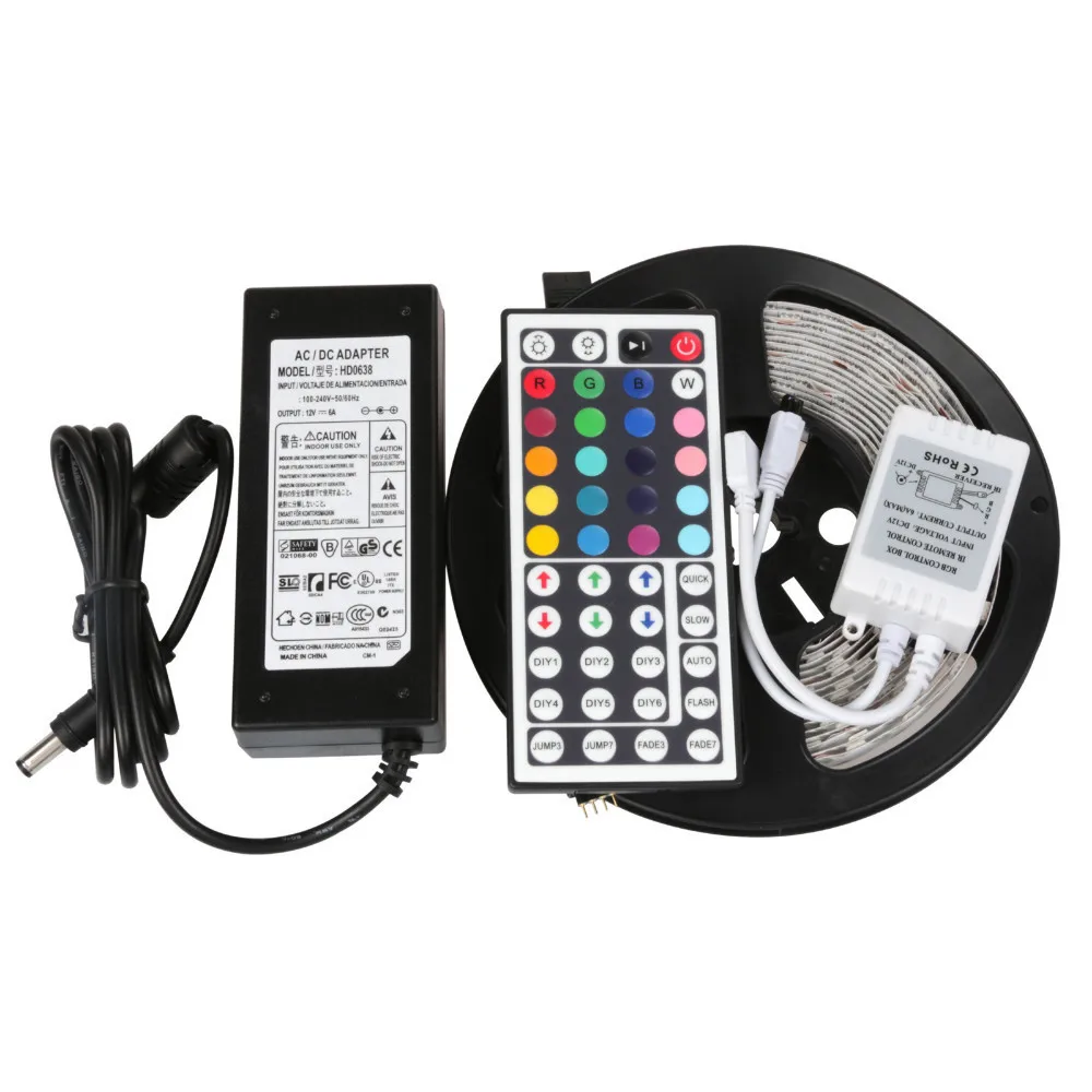 

FREE SHIPPING 12v Waterproof Christmas Lights a set IR Controller and Power supply SMD 5050 led strip lights