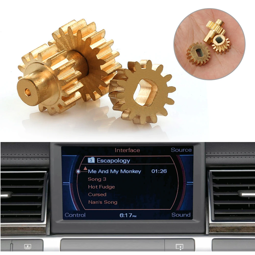 1-10 комплектов для AU-DI Экран ремонт зубчатых колес комплект(3 шт./компл.) Экран шестерни для au-di A8 S8 MMI механизм 4E0857273D подходит 2003-2010