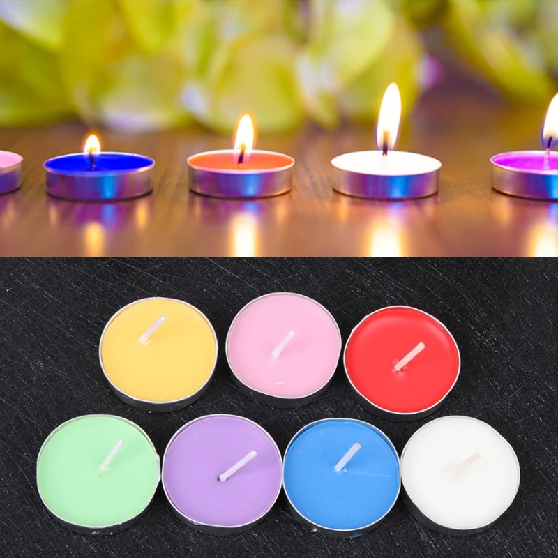 

50Pcs/Set Round Shape Candles For Birthday Wedding Party Home Decor Candles Candele Love Gift