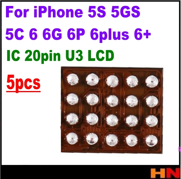 5 шт./лот дисплей ic для iPhone 5S 5GS 5C 6 6G 6P 6plus + T13BAQNFI 65730AOP 65730 20pin U3 ЖК-экран чип |