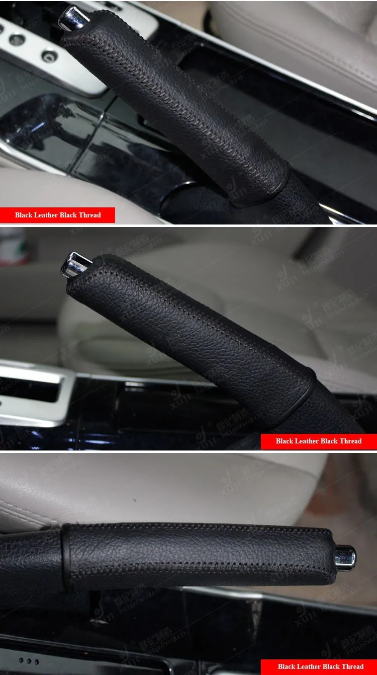 for Old Mazda 6 Leather Handbrake Cover Black Thread