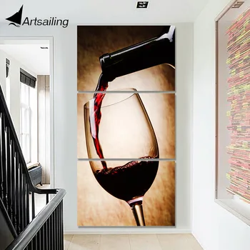 

3 Pieces liquor wine cooler bar party posters and prints Painting wall artCanvas art Painting wall pictures For Living Room
