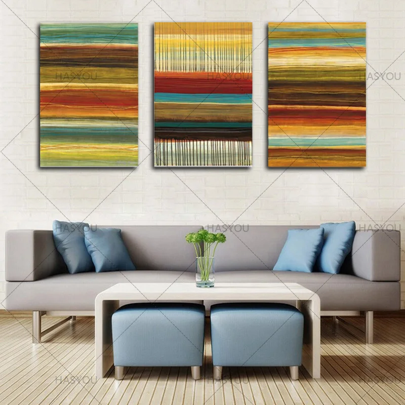 3 Panel high quality Hand Painted Abstract Oil Paintings wall pictures Wall Artwork home Decoration For Living Room hotel decor | Дом и сад
