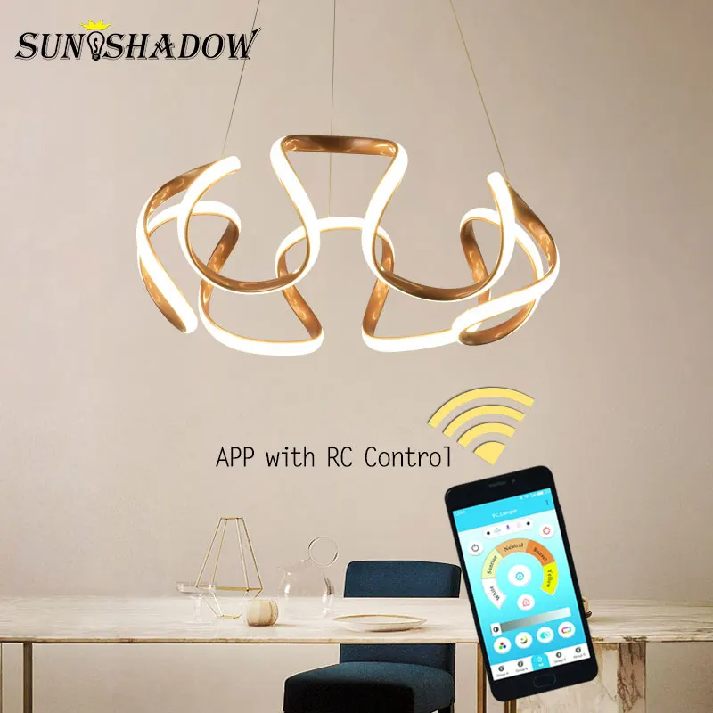  Simple Modern Led Chandelier D55CM Lustres Led Ceiling Mounting Chandelier Lightings For Dining roo - 33010448372