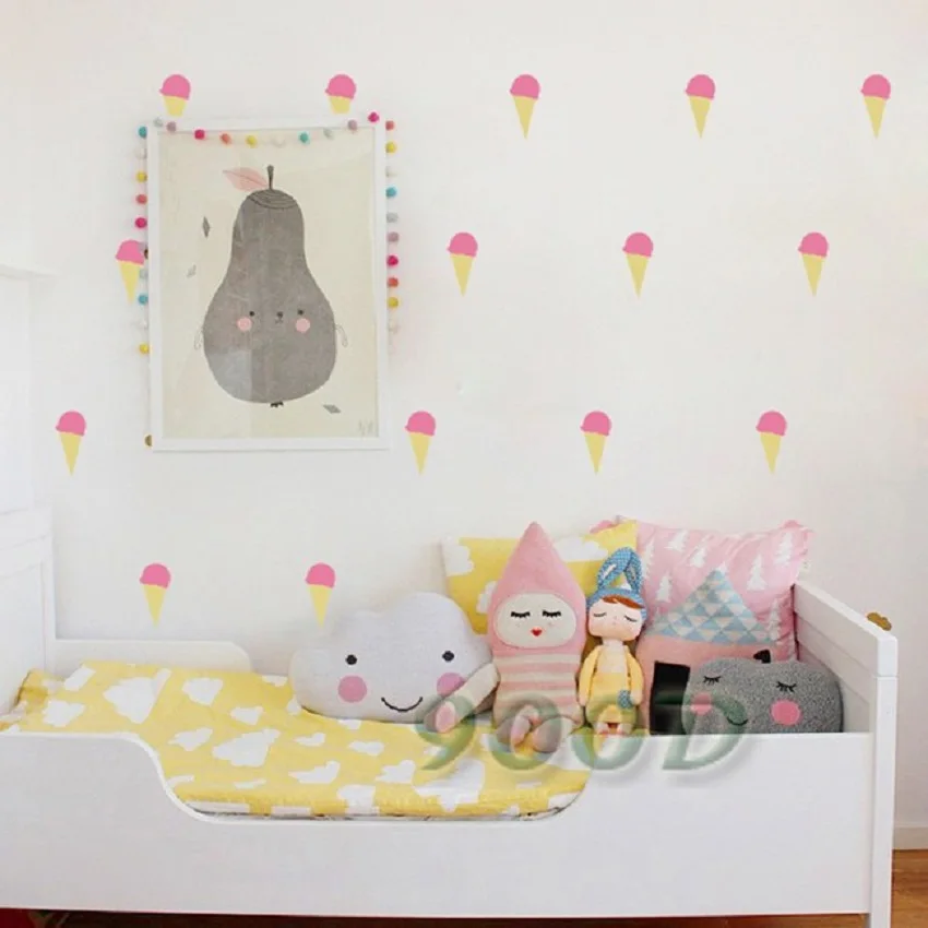 20 шт. Детские Виниловые наклейки на стену в виде мороженого|wall decals stickers|wall
