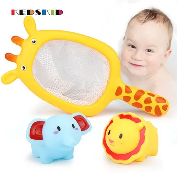 

Cute giraffe styling Fish fishing toy Network Bag Pick up Fish Kids Toy Swimming Classes Summer Play Water Bath Toy