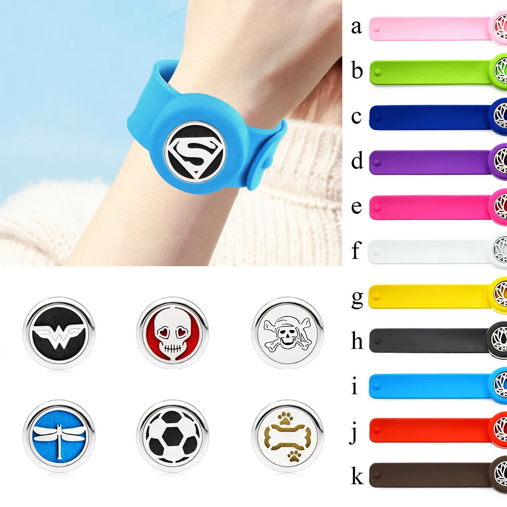 

BINSONG Kids super man Adjustable Mosquito Repellent Essential Oil Diffuser Bracelet Children Perfume Silicone Bracelets