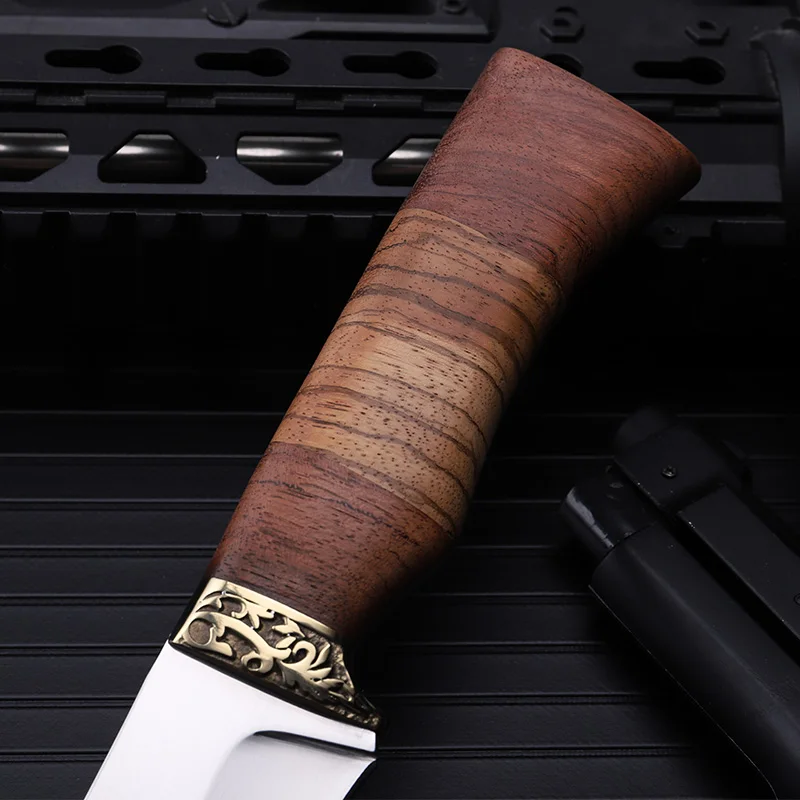 Outdoor self-defense wild small straight knife knife sharp knife wilderness survival than zero 8 folding fruit knife tools