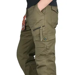 Мужские комбинезоны армейские штаны карго прямые мульти-с карманами мешковатый повседневные длинные брюки стрейч мужские брюки