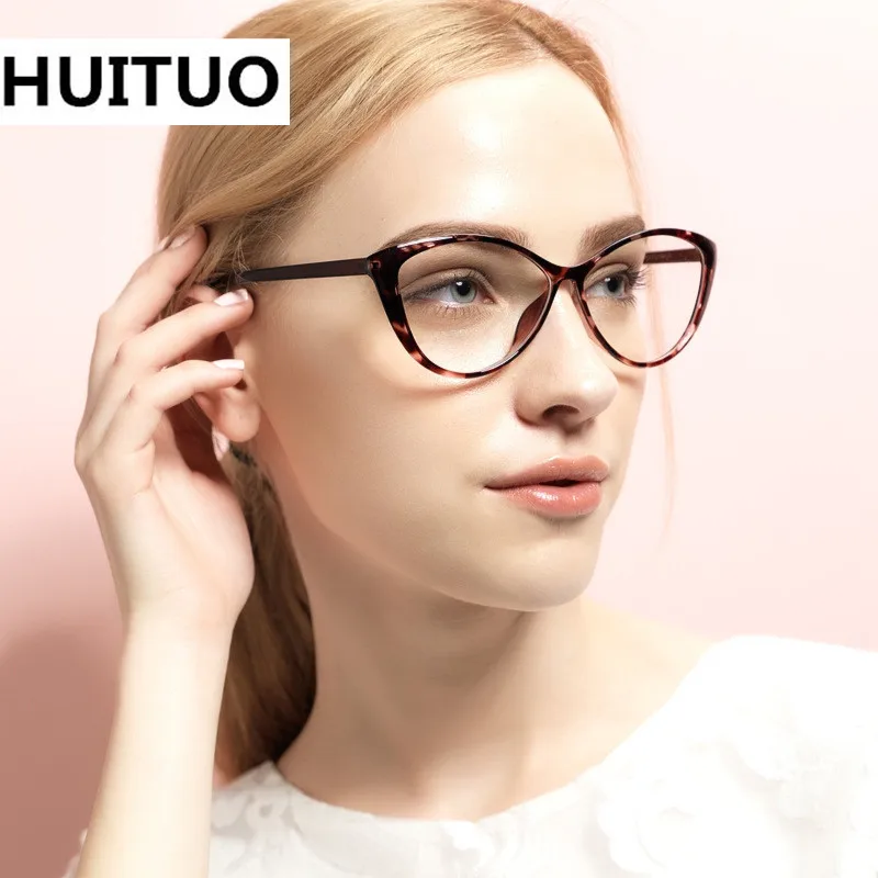 HUITUO N TR90 очки женские класса прозрачные ретро компьютерные оправы для женщин