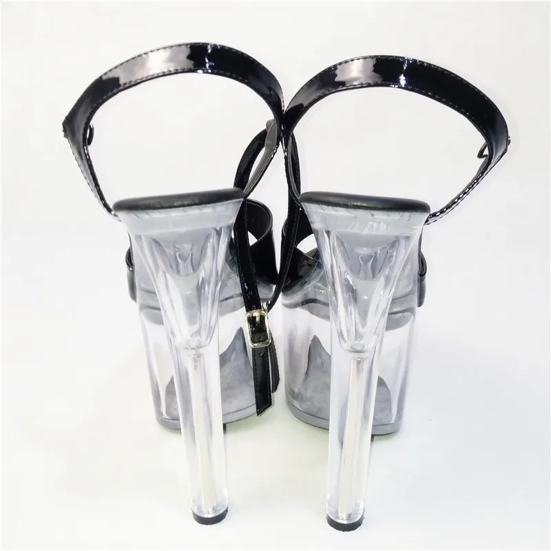17 cm tall and transparent crystal, banquet wedding shoes, party shoes, sexy women's Dancer shoes