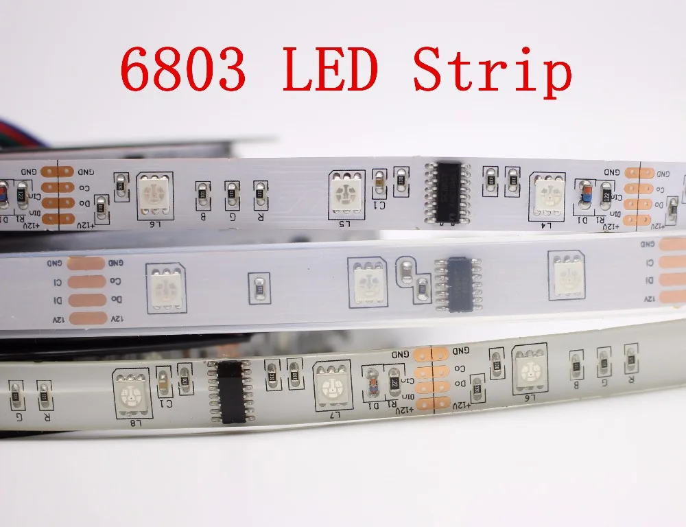 

5M/Lot IP20/65/67 6803 Dream Magic Color 5050 Digital LED Strip DC12V 30LED/m Not waterproof Waterproof Intelligent LED Strip