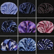 Joy alice Jacquard Silk Handkerchief Floral Printed Solid Pocket Square Wedding 23cm*23cm Hankies For Men Brand Pocket Towel