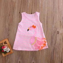 Летнее платье принцессы с объемным лебедем для маленьких девочек вечерние пышные платья на свадьбу