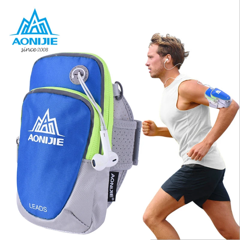 

AONIJIE 4.7 to 5.5“ Cell Phone Cycling Running Arm Band Armband Bag Case Holder Carrier Belt For Gym Sport Jogging
