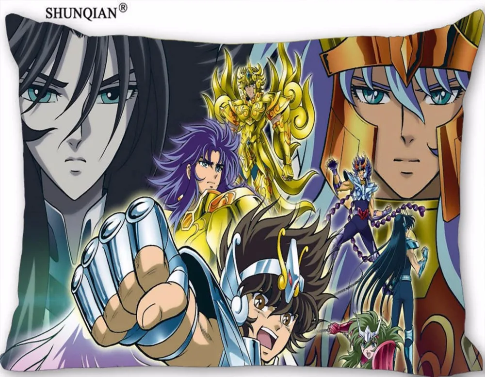 Новинка Наволочка на молнии Saint Seiya Размер чехла 45x35 см 40x60 45x75 50x75 (две стороны)|pillow