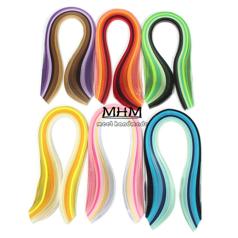 

120Stripes 3mm 5mm 7mm 10mm 6Color Handmade Craft Tissue Flower Quilling Tools Paper DIY Decoration Pressure Relief Gift Origami