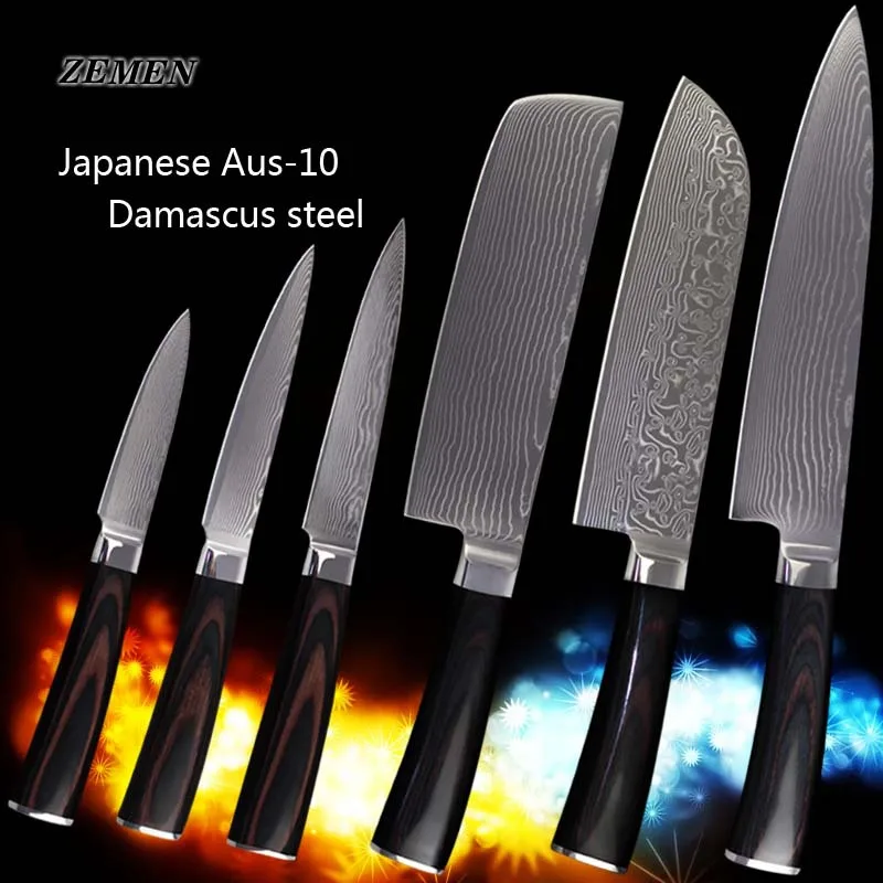 XYJ brand knives Cook's santoku Japanese cleaver utility paring knives