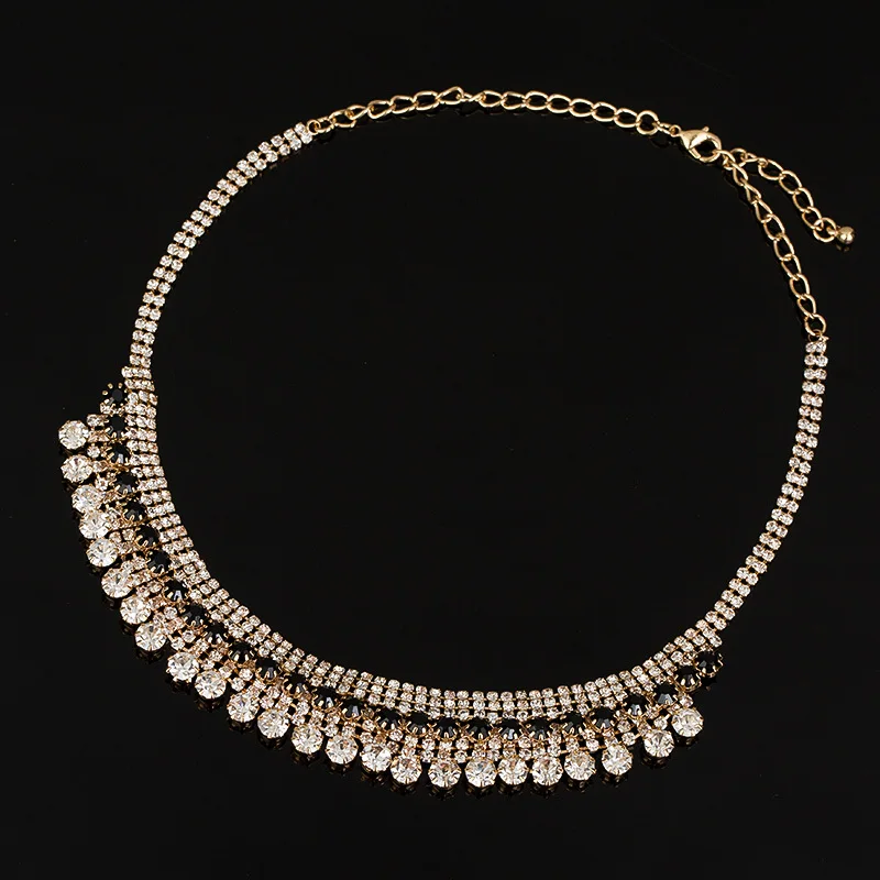 

YFJEWE Luxury Fashion crystal pendant necklace temperament pretty woman pendant decorated for wedding party N091