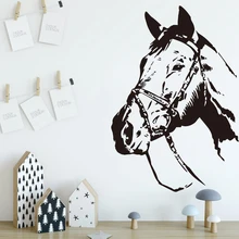 Стикер на стену лошадь настенные наклейки с животными для детской комнаты Детская комната украшения аксессуары виниловые настенные декоративные наклейки s фрески