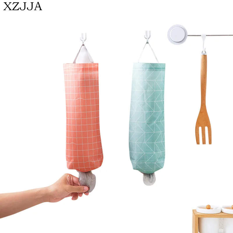 

XZJJA Creativity Multi-Purpose Kitchen Garbage Bag Hanging Storage Bag Cupboard Trash Pouch Holder Sundries Organizer