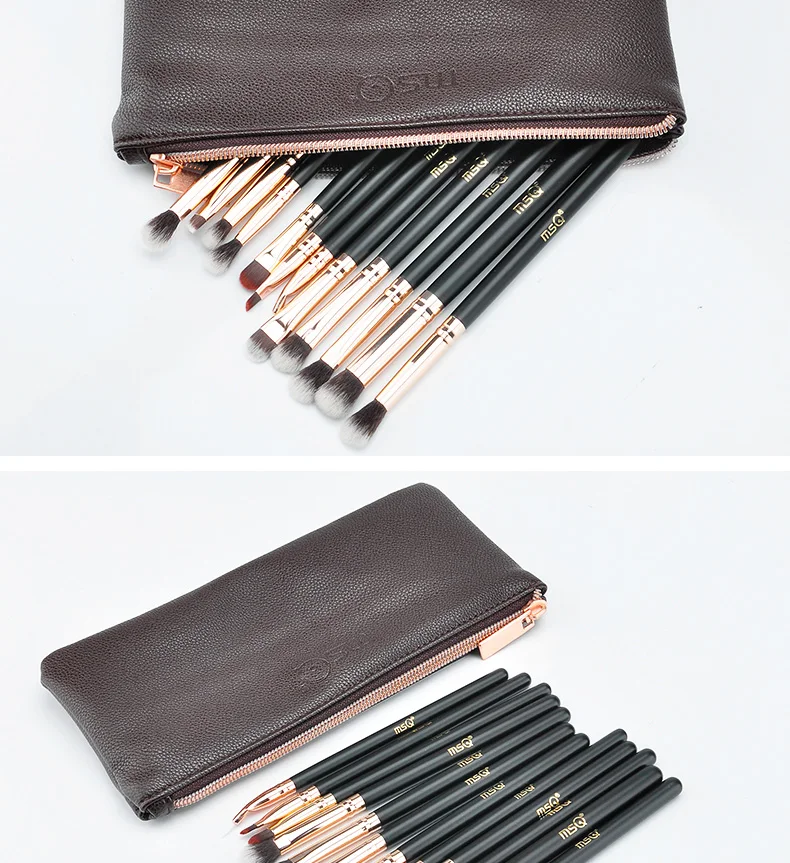 Pincéis de Maquiagem Sombra em pó Pcs + 12 Profissional Conjunto Foundation Pincel Maquiagem Make up Brushes Combinação Msq 15 Pcs 14 Beleza e saúde
