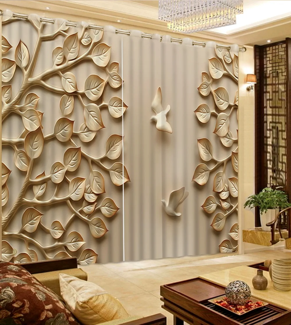 

curtains for window living room custom curtains modern window curtains relief birds 3d curtains home and decor