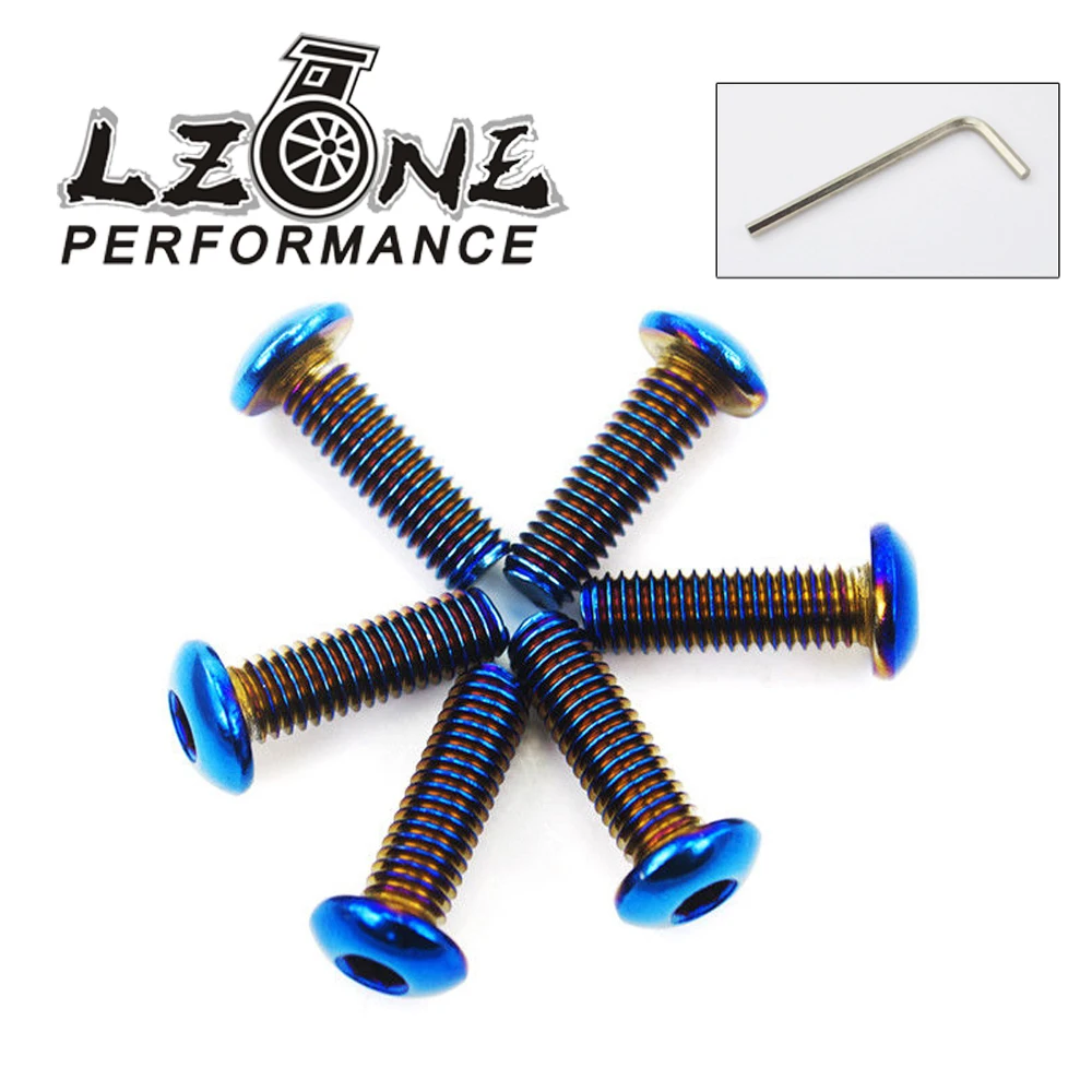 

LZONE - 6PC/LOTS Burnt Titanium Steering Wheel Bolts Fit a lot of steering wheel Works Round Boss Kit JR-LS06CR-R