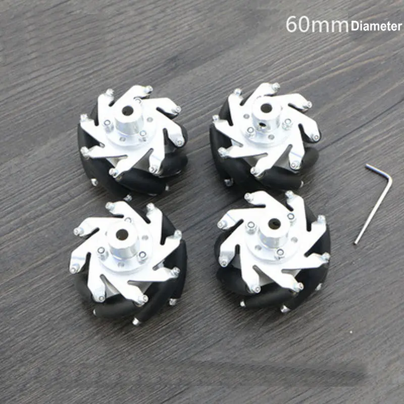 

One set of 4pcs McNam wheels with a diameter of 60 mm 100 127 omnidirectional wheels Mecanum wheel