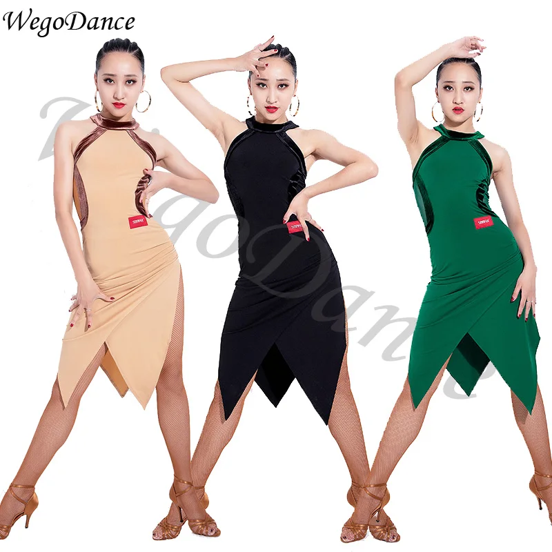 

new sexy latin dance Dress Open Shoulder costume woman freeshipping