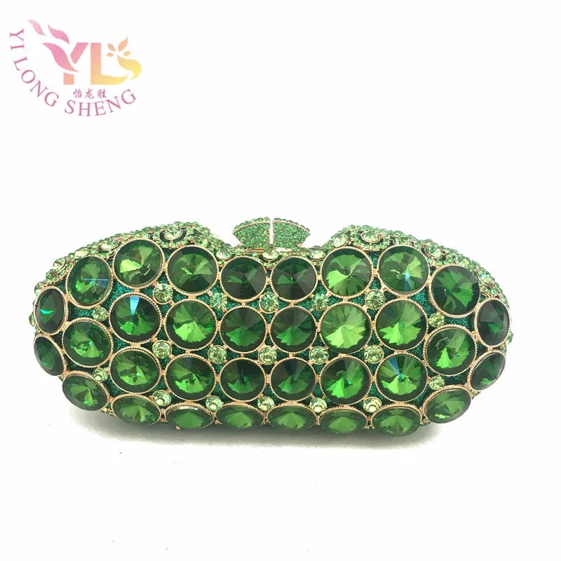 

Evening Clutch Bags Green Clutch Fancy Crystal Purse Special Occasion Handbags Crossbody Day Clutches YLS-G88