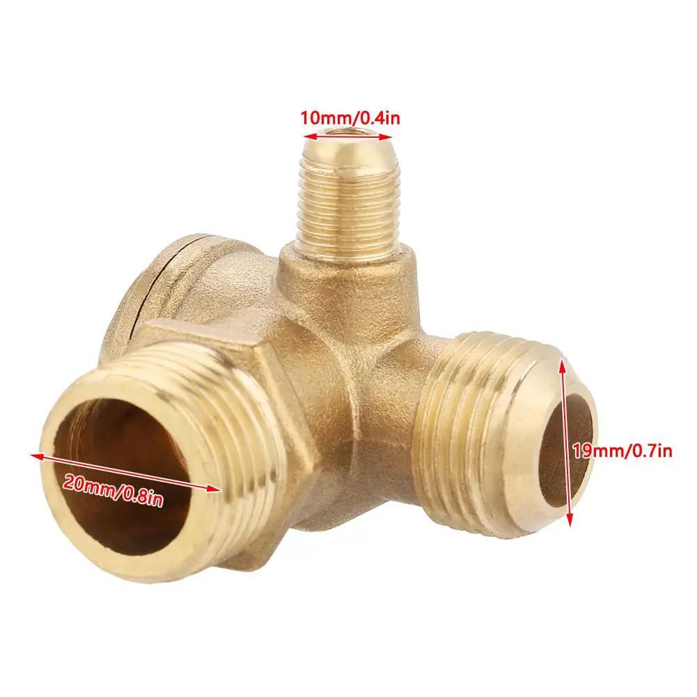 Наружная резьба 90 градусов Латунь воздушный компрессор обратный клапан запасные части 20*19*10 мм c