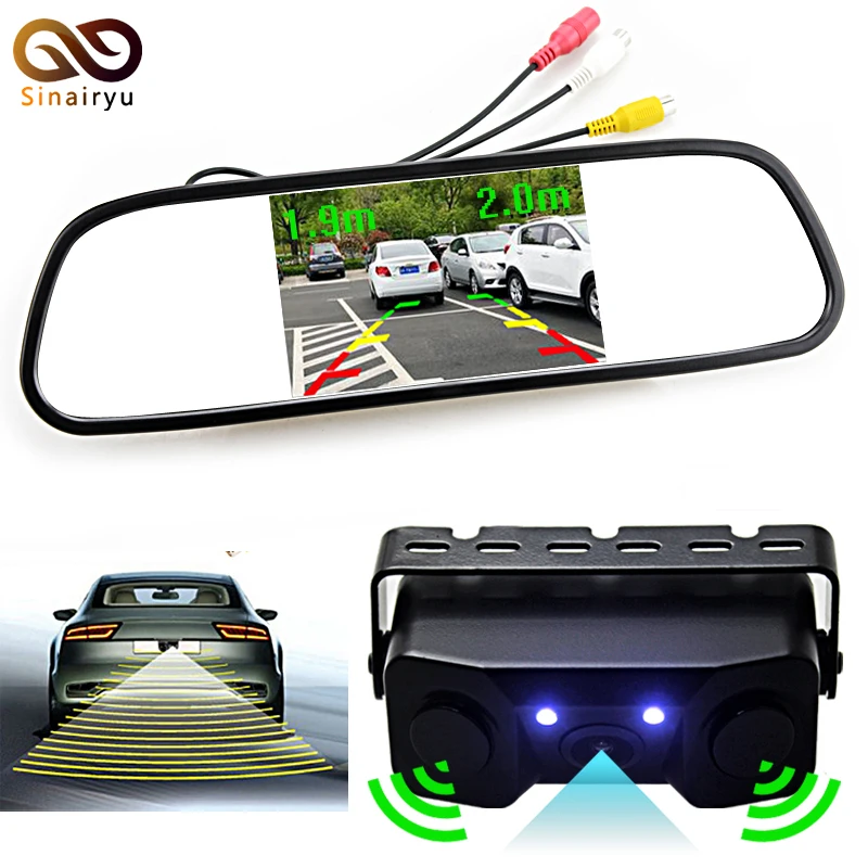 Sinairyu 3in1 Video Parking Assistance Sensor Backup Radar With Rear View font b Camera b font
