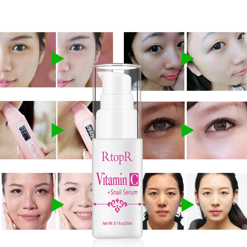 Vitamin C Snail Serum Rejuvenation Anti Wrinkle Firming Bright Skin Serum Face Ance Treatment Snail Collagen Repair Serum TSLM1