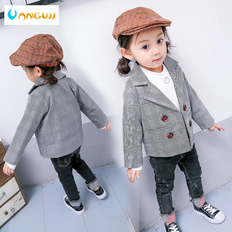 Girls blazer 1 5 Years Old Children's Jackets spring and antumn cotton