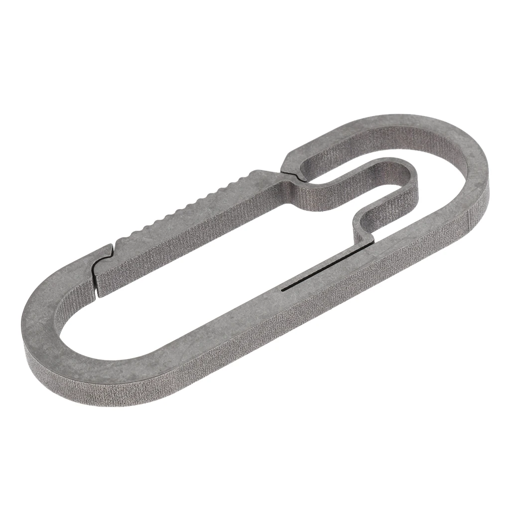 High Strength Outdoor Titanium Alloy Buckle Carabiner Keychain Key Ring Clip Hook Climbing Tool