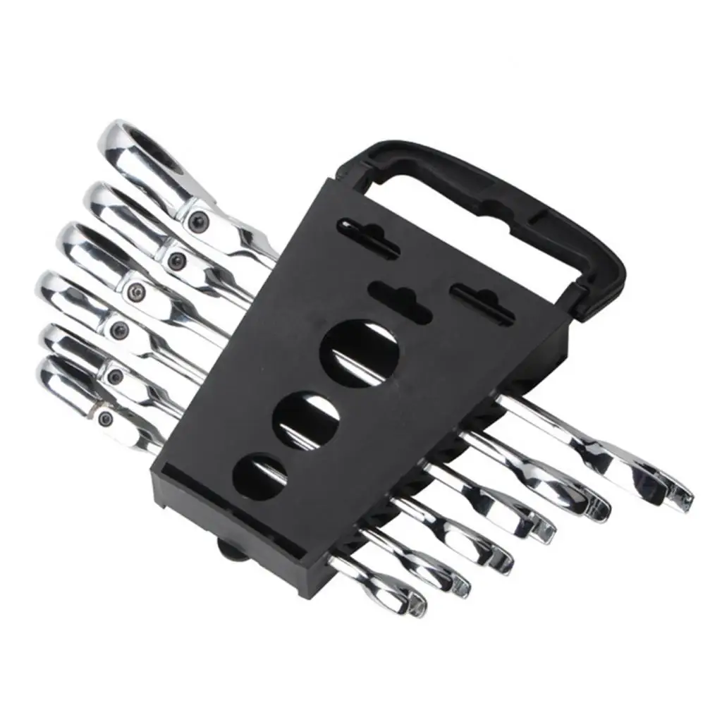  6 Pieces Aluminum Adjustable Combination Wrench Set Open End Wrenches Torque Spanner with Storage K