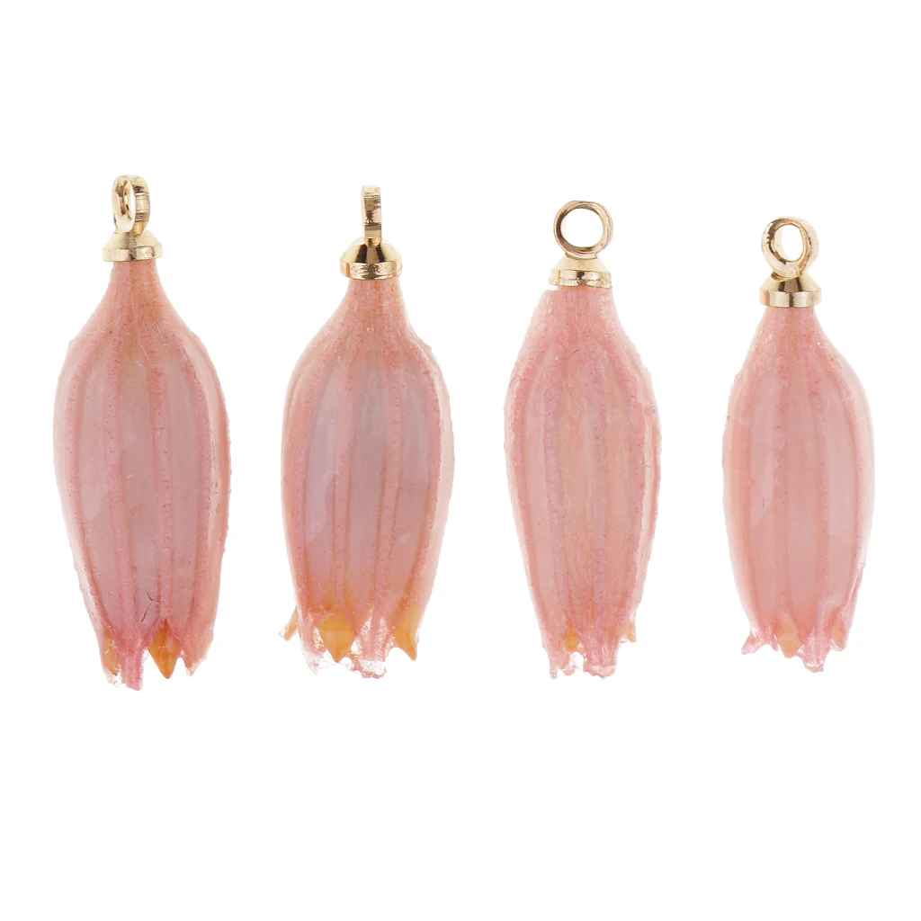 16Pcs Real 3D Convallaria Majalis Flower Charms Epoxy Resin Dried Flower Pendants for Women Girls Earring Accessories Findings