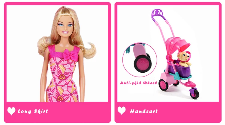 Барби авторизуется бренд покупки девочка и собака Барби Куклы набор для маленькой девочки Рождественский подарок Барби Boneca BCF82