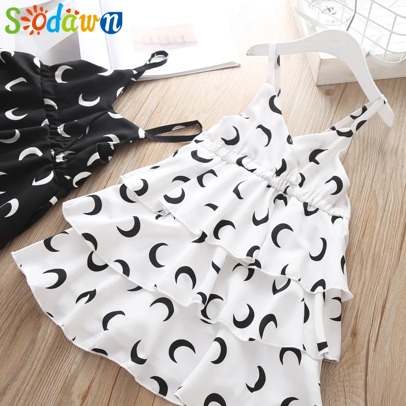 

Sodawn 2019 New Girls Chiffon Dress Summer Baby Princess Dress Child Sling Cake Dress Kids Dresses For Girls