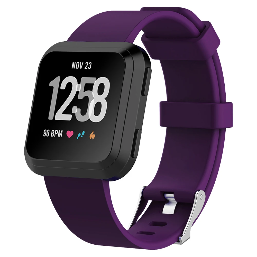 Для Fitbit Versa/Versa Lite, браслет, ремешок, браслет, ремешок для часов, высокое качество, мягкий силикон, безопасный регулируемый ремешок