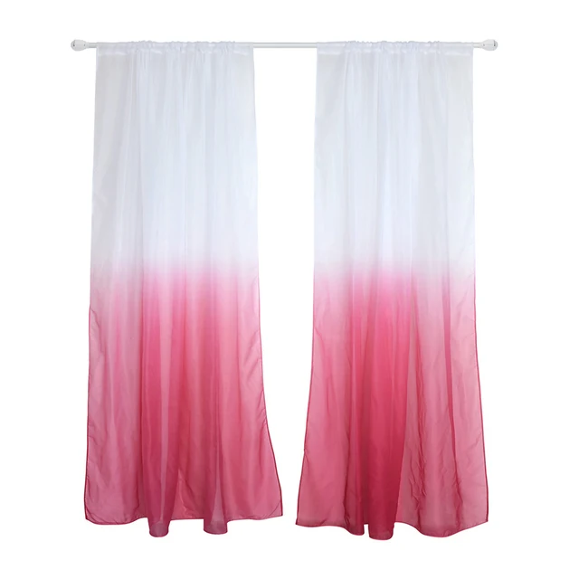 Új Divat Modern Gradiens Színű Ablak Tüll Függöny Puszta Kendő Valance Hálószoba Dekoráció Otthoni Textil - Image 5